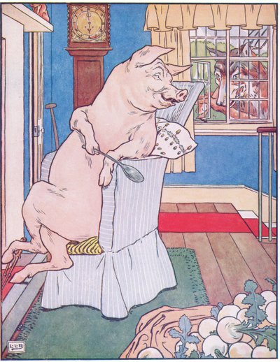 When the Wolf Came He Said, Little Pig, Are You Ready by Leonard Leslie Brooke
